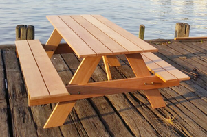 Hardwood garden fencing and outdoor furniture
